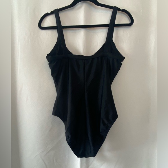 Cole Of California Women's black one piece bathing suit size 12 Beach Resortwear - Picture 2 of 14
